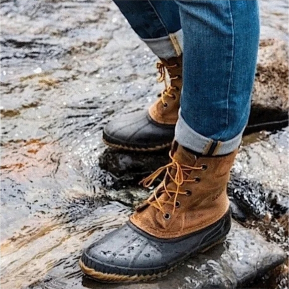 Sorel Women's Waterproof Leather & Rubber Boots size 10.5 - Picture 3 of 10